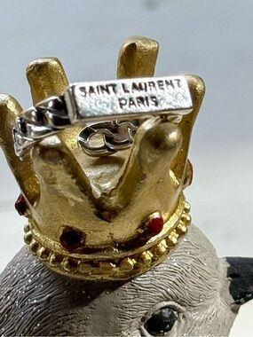 YSL Saint Laurent Paris Chain Link Ring ~ 925 Sterling Silver, Size 6.5